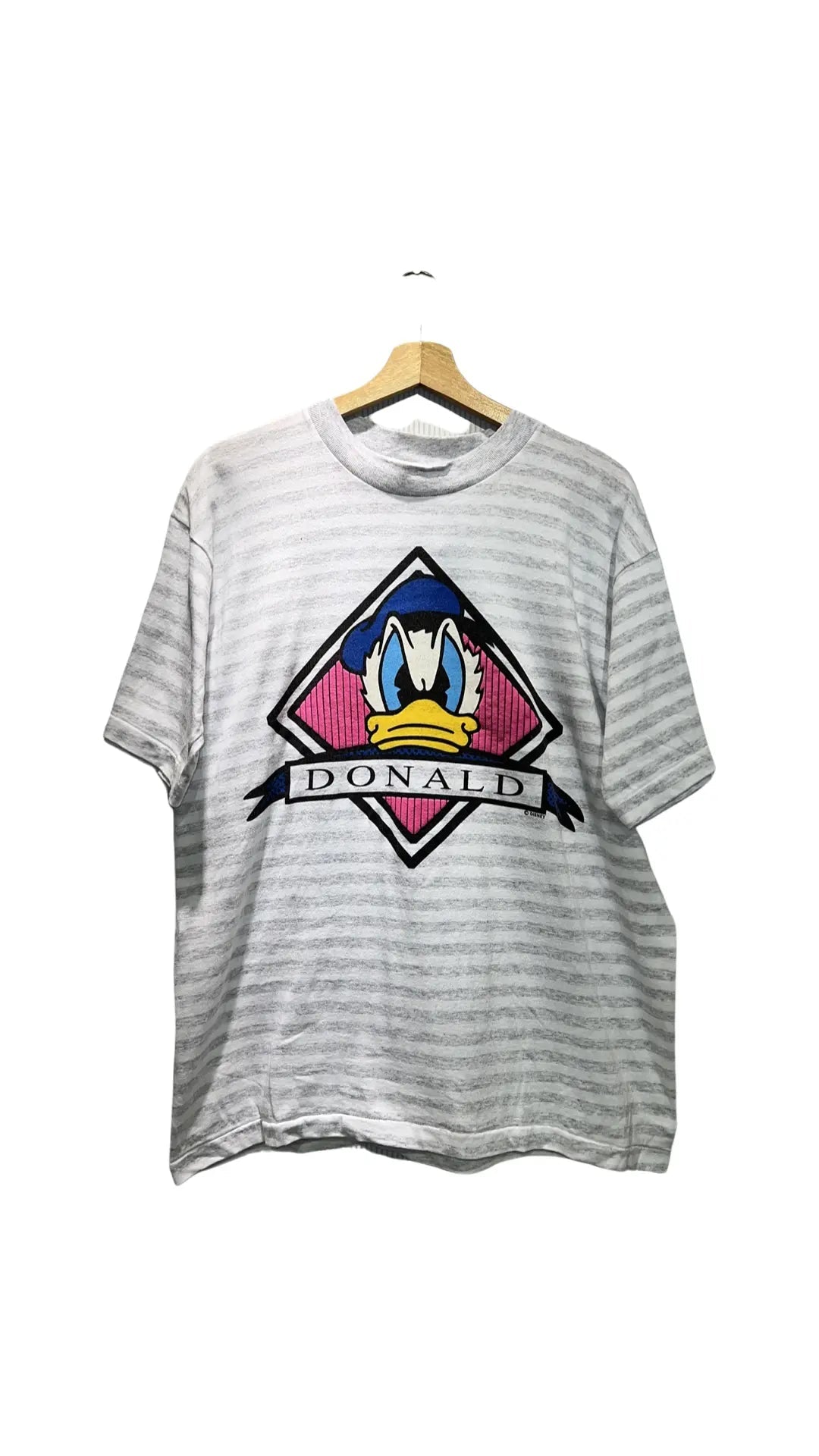 Vintage 90s Disney Donald Duck Puff Print Striped Tee product image 1