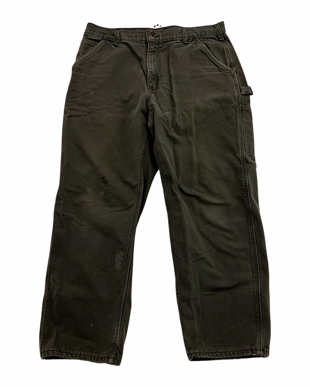 38 x 30 Vintage Carhartt Olive Flannel Lined Pants product image 1