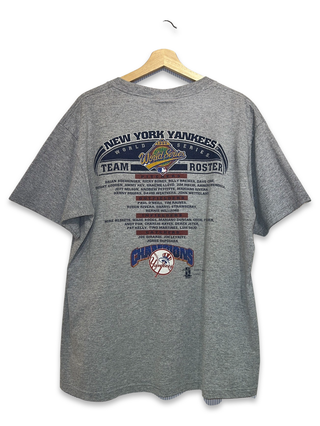Vintage 1996 New York Yankees Team Roster Champions Tee product image 2