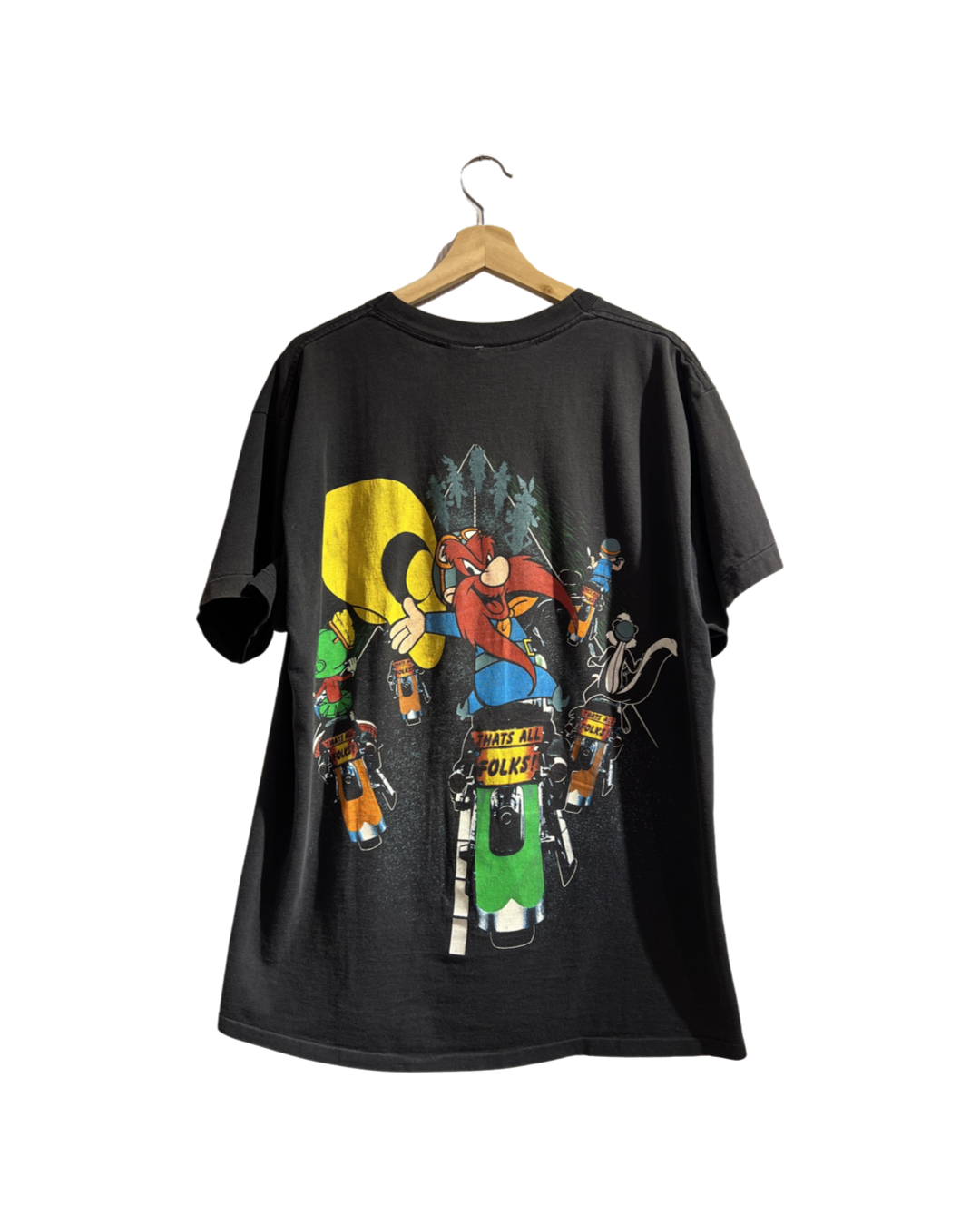 Vintage 1993 Looney Tunes Double Sided Motorcycle Tee product image 2