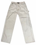 Vintage (31 x 34) 90s Polo White Wide Leg Carpenter Jeans