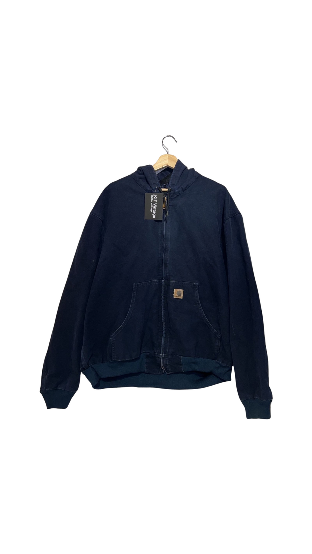 Vintage 90s Carhartt Navy Hooded Jacket product image 1