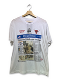 Vintage 1991 Chicago Bulls Finals Newspaper Promo Tee product image 1