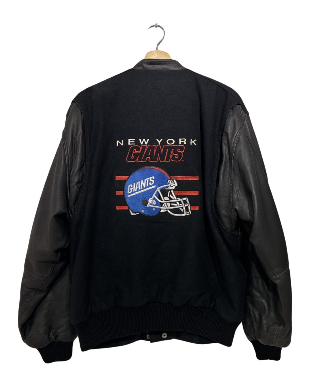 Vintage 90s New York Giants Leather Varsity Jacket product image 1