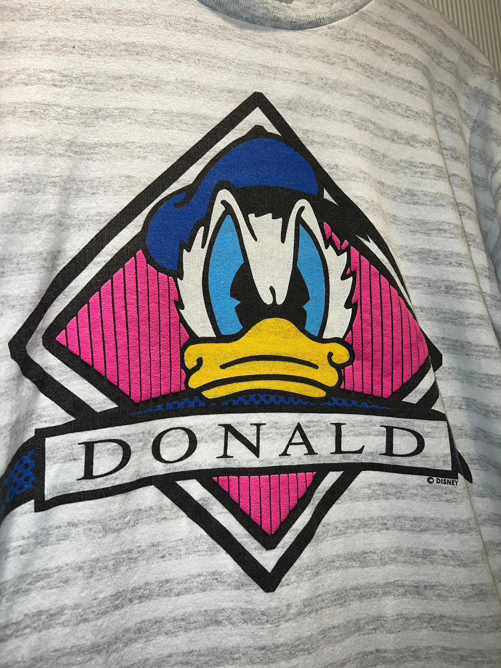 Vintage 90s Disney Donald Duck Puff Print Striped Tee product image 2
