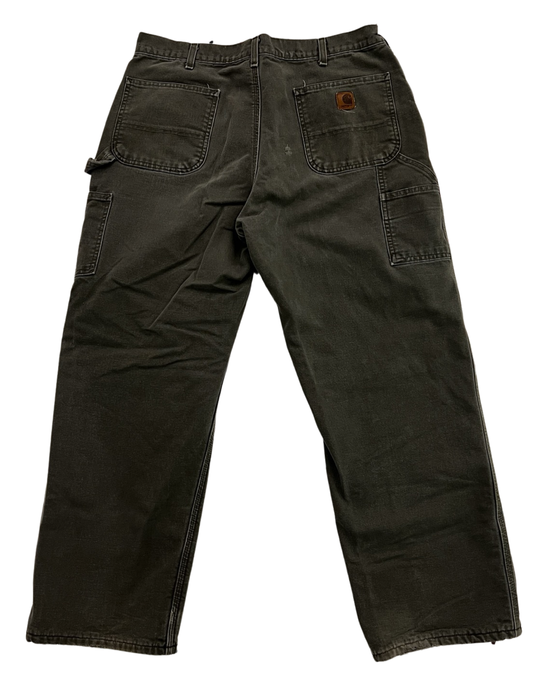 38 x 30 Vintage Carhartt Olive Flannel Lined Pants product image 2