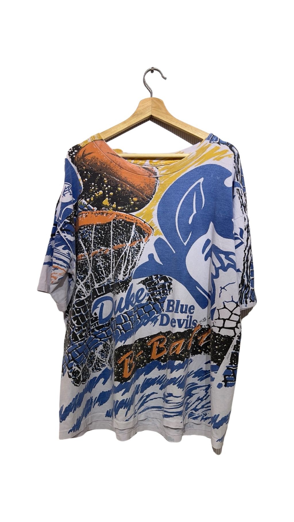 Vintage 90s Duke University Blue Devils All Over Print Tee product image 1