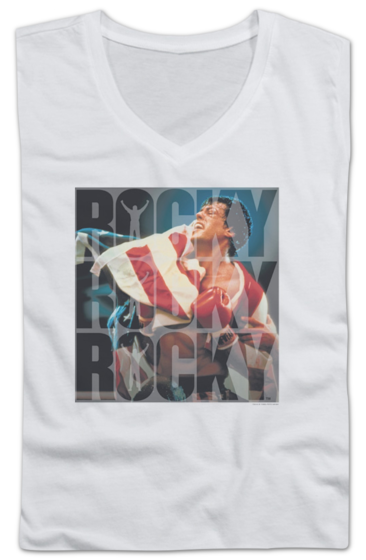 Ladies American Flag Rocky V-Neck Shirt product image 2