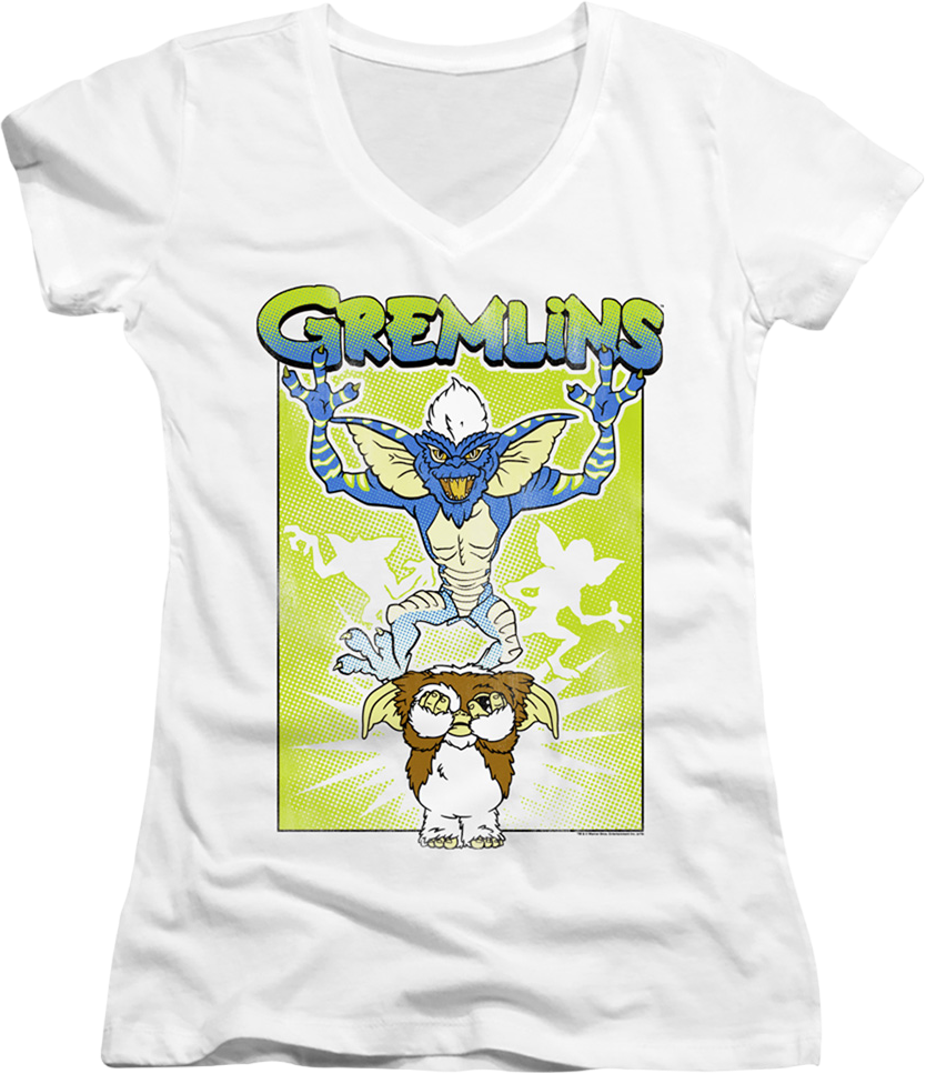 Ladies Gizmo's Nightmare Gremlins V-Neck Shirt product image 1