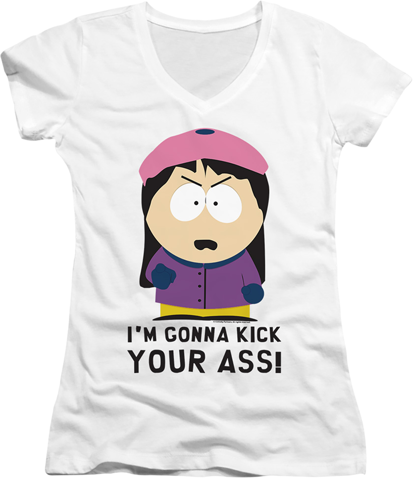 Ladies I'm Gonna Kick Your Ass South Park V-Neck Shirt product image 1