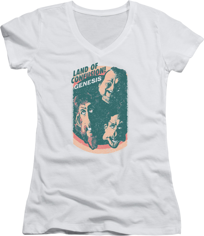 Ladies Land Of Confusion Genesis V-Neck T-Shirt product image 1