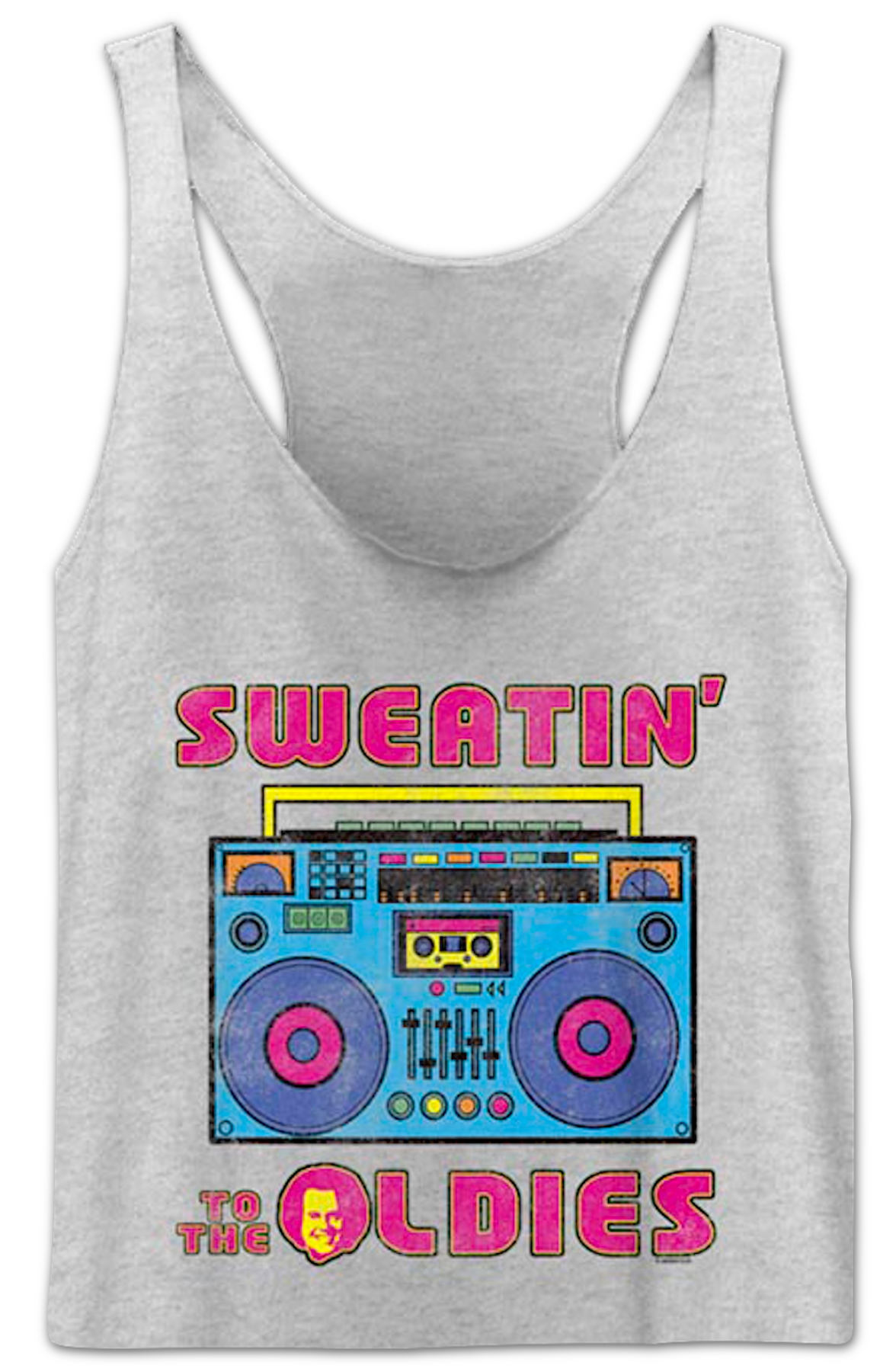 Ladies Sweatin' To The Oldies Boombox Richard Simmons Tank Top