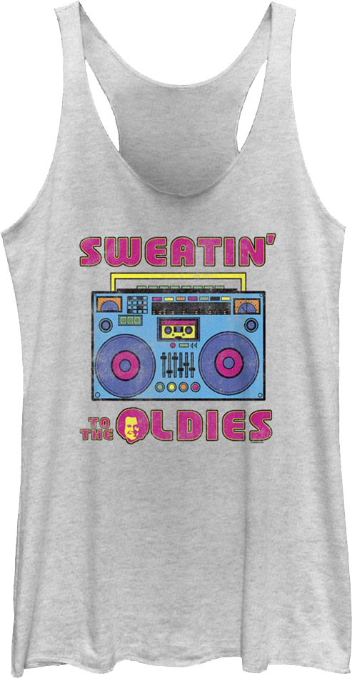 Ladies Sweatin' To The Oldies Boombox Richard Simmons Tank Top