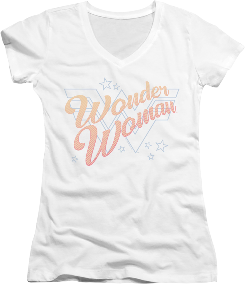 Ladies Wonder Woman DC Comics V-Neck Shirt product image 1