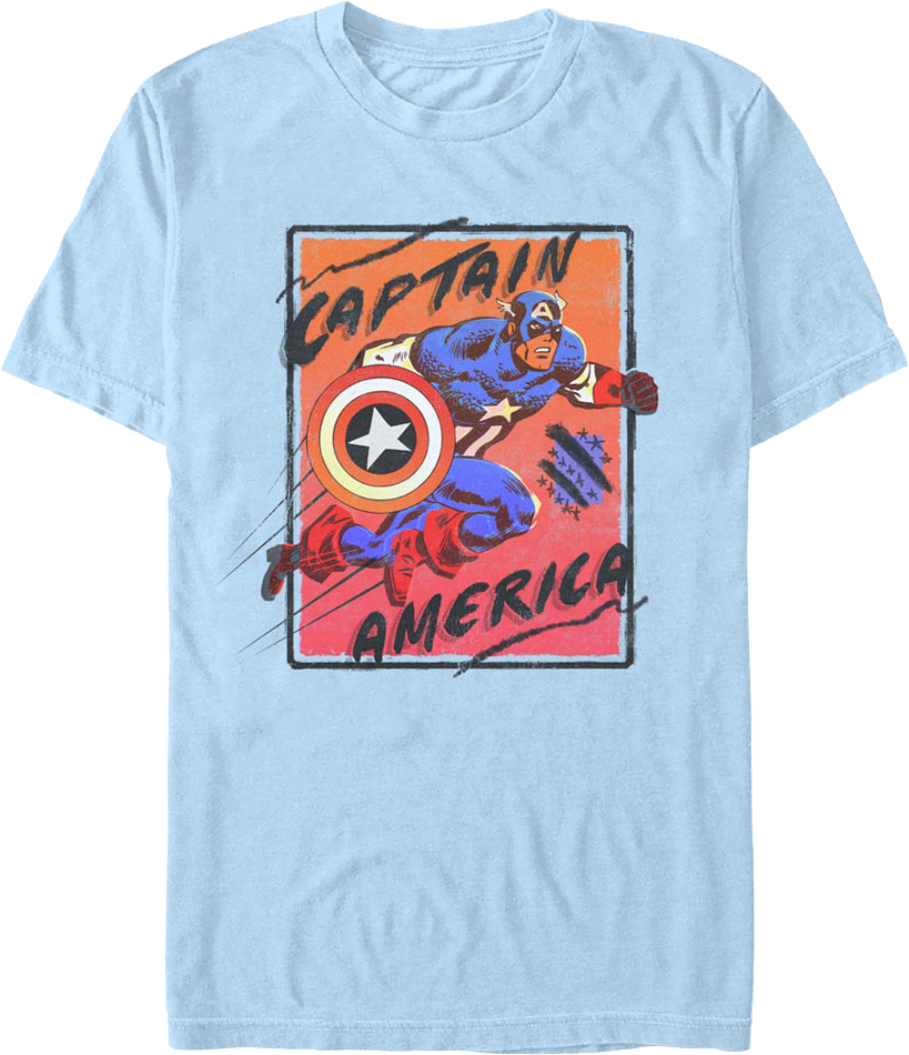 Marching Forward Captain America Marvel Comics T-Shirt product image 1