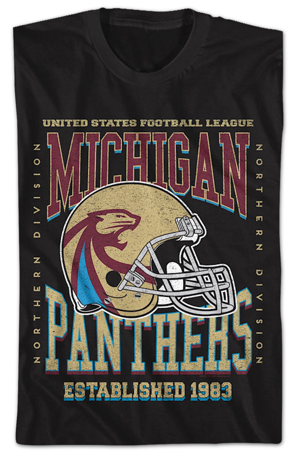 Michigan Panthers Established 1983 USFL T-Shirt product image 2