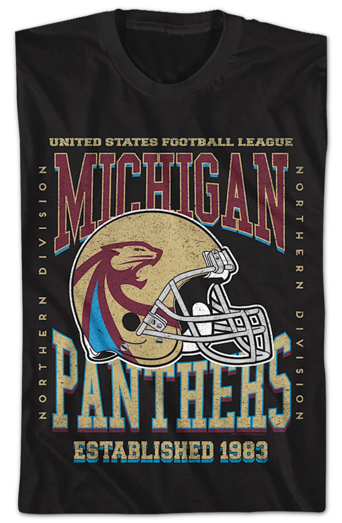 Michigan Panthers Established 1983 USFL T-Shirt product image 2
