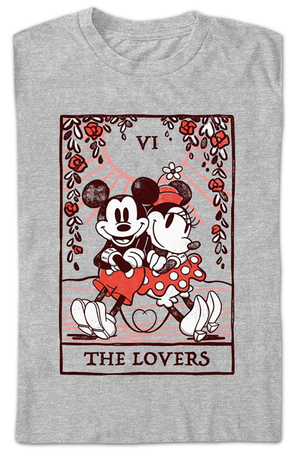 Mickey & Minnie Lovers Tarot Card Disney T-Shirt product image 2