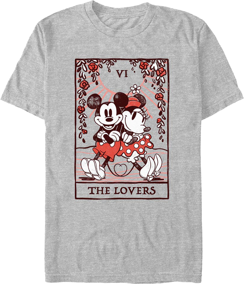 Mickey & Minnie Lovers Tarot Card Disney T-Shirt product image 1