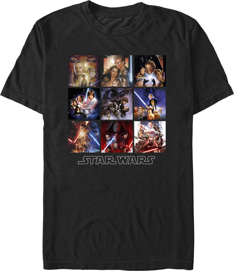 Skywalker Saga Movie Posters Star Wars T-Shirt product image 1