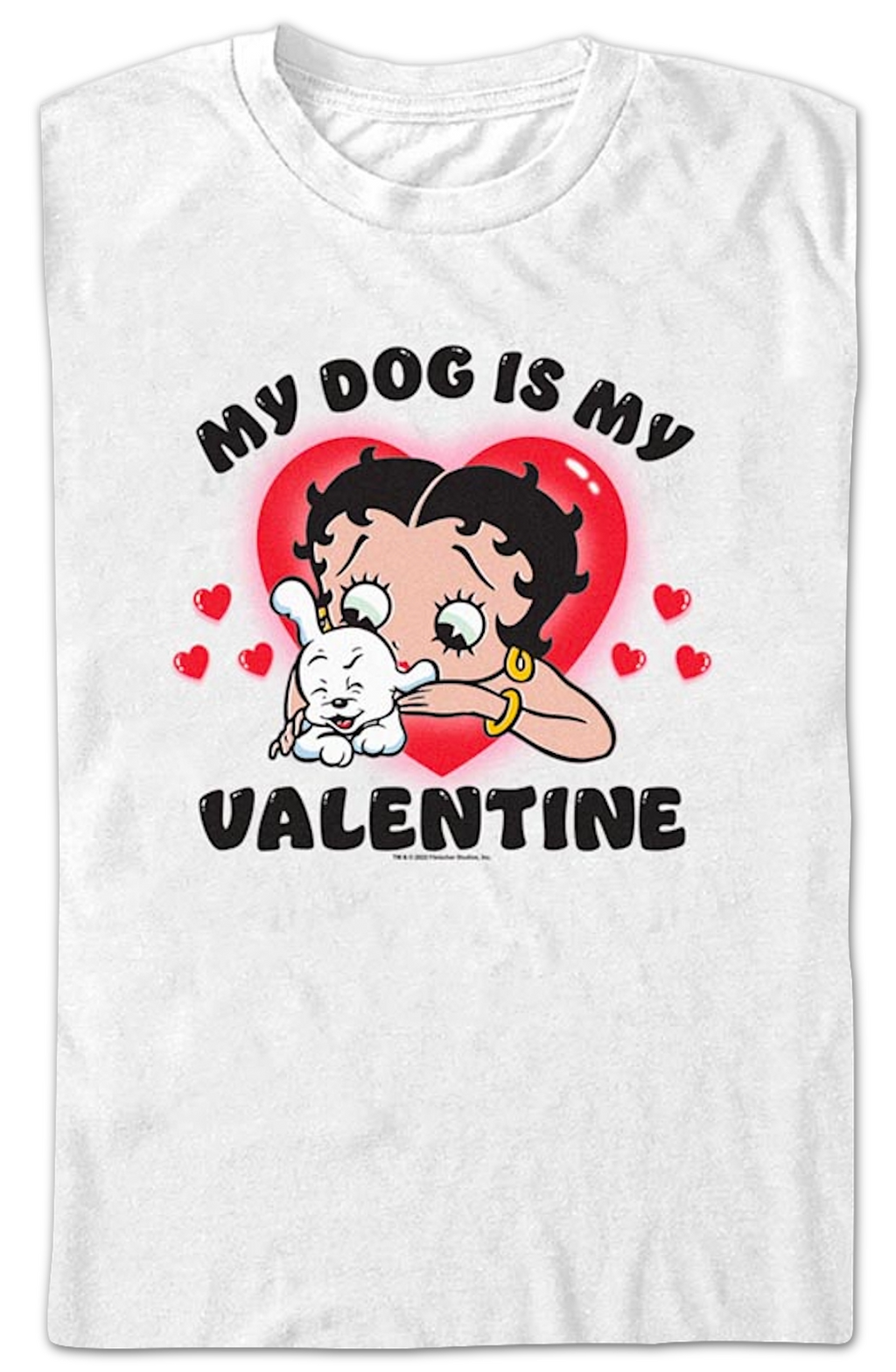 My Dog Is My Valentine Betty Boop T-Shirt product image 2
