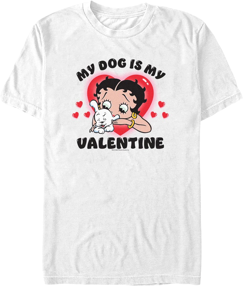 My Dog Is My Valentine Betty Boop T-Shirt product image 1