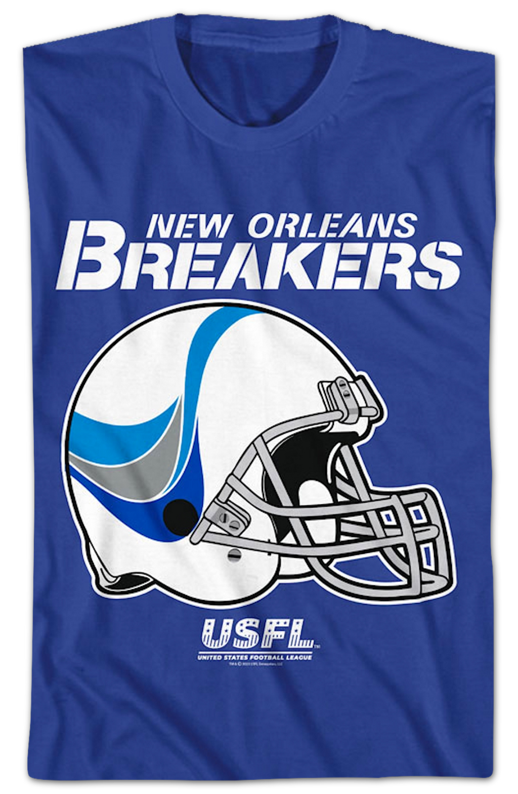 New Orleans Breakers Logo & Helmet USFL T-Shirt product image 2