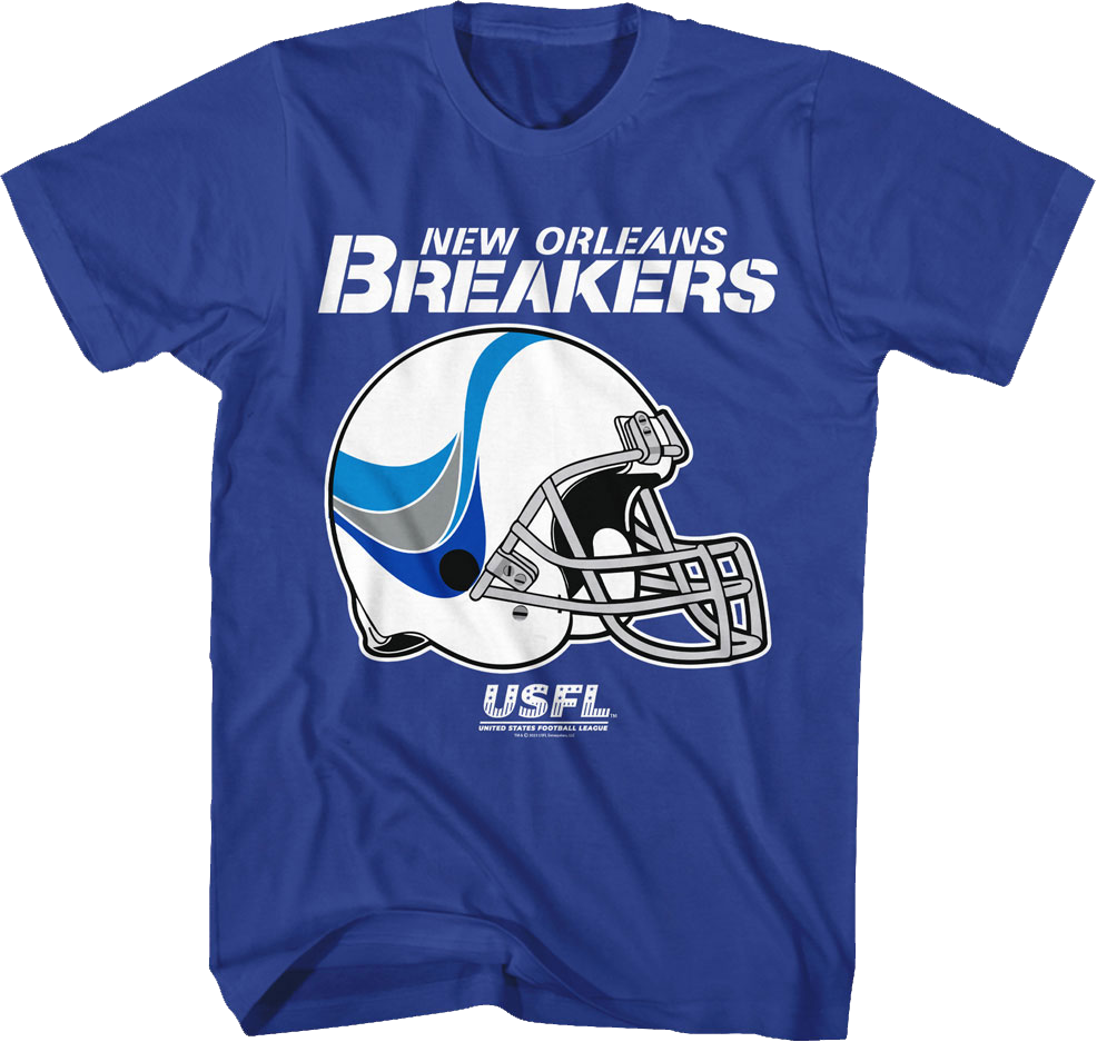 New Orleans Breakers Logo & Helmet USFL T-Shirt product image 1