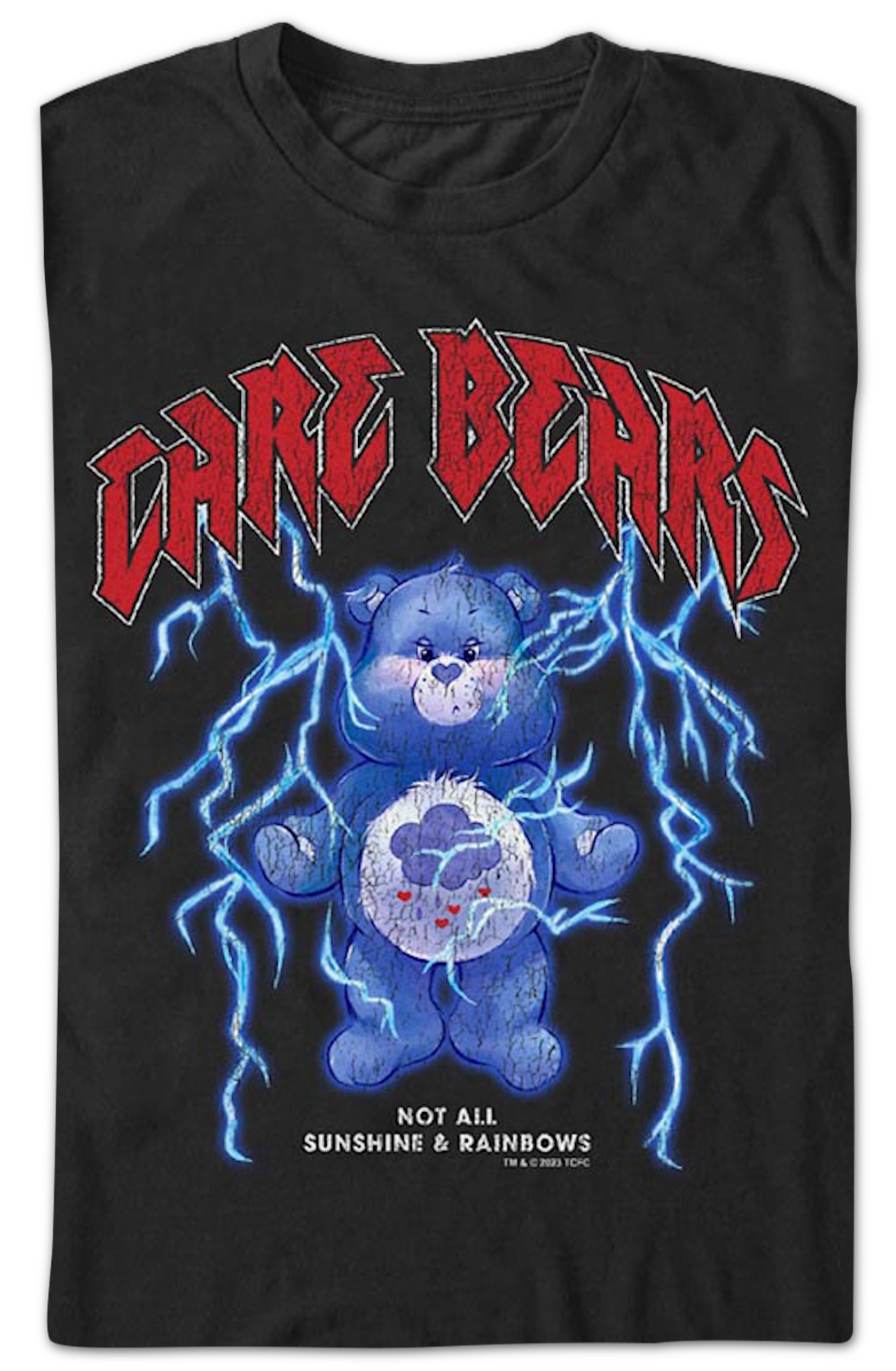 Black Not All Sunshine & Rainbows Care Bears T-Shirt product image 2