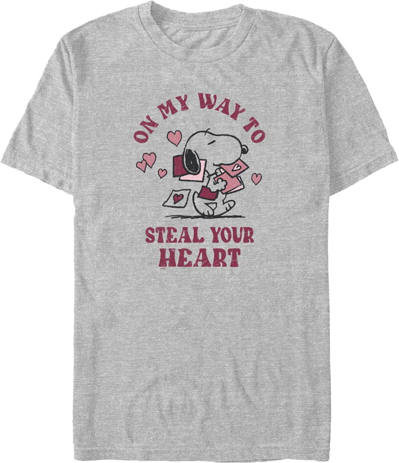 On My Way To Steal Your Heart Peanuts T-Shirt product image 1