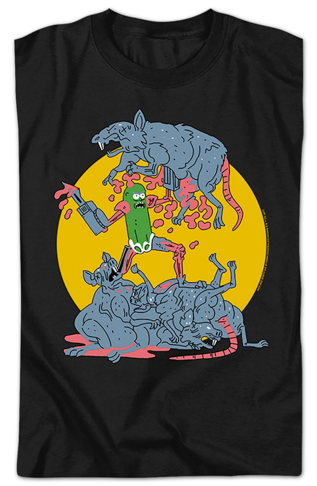 Pickle Rick Rat Slaughter And Morty T-Shirt product image 2