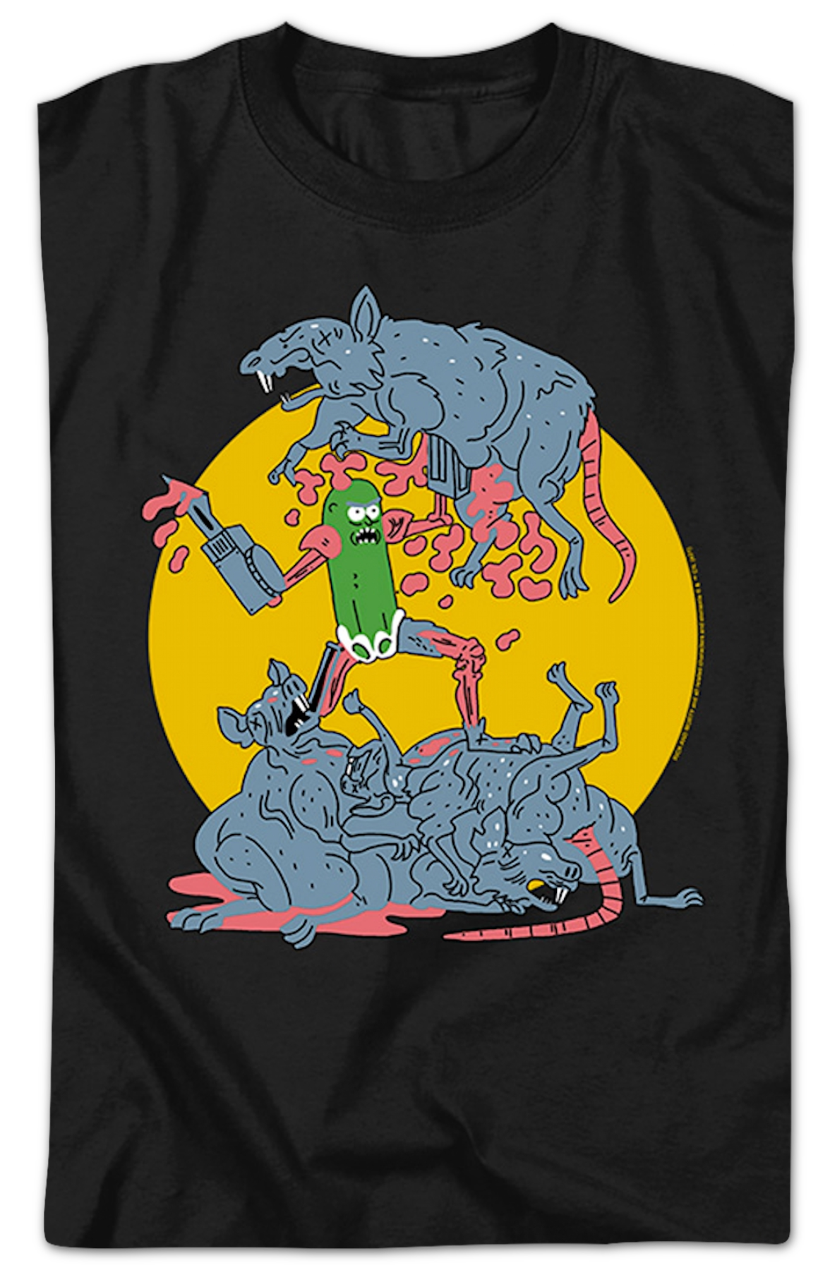 Pickle Rick Rat Slaughter And Morty T-Shirt product image 2