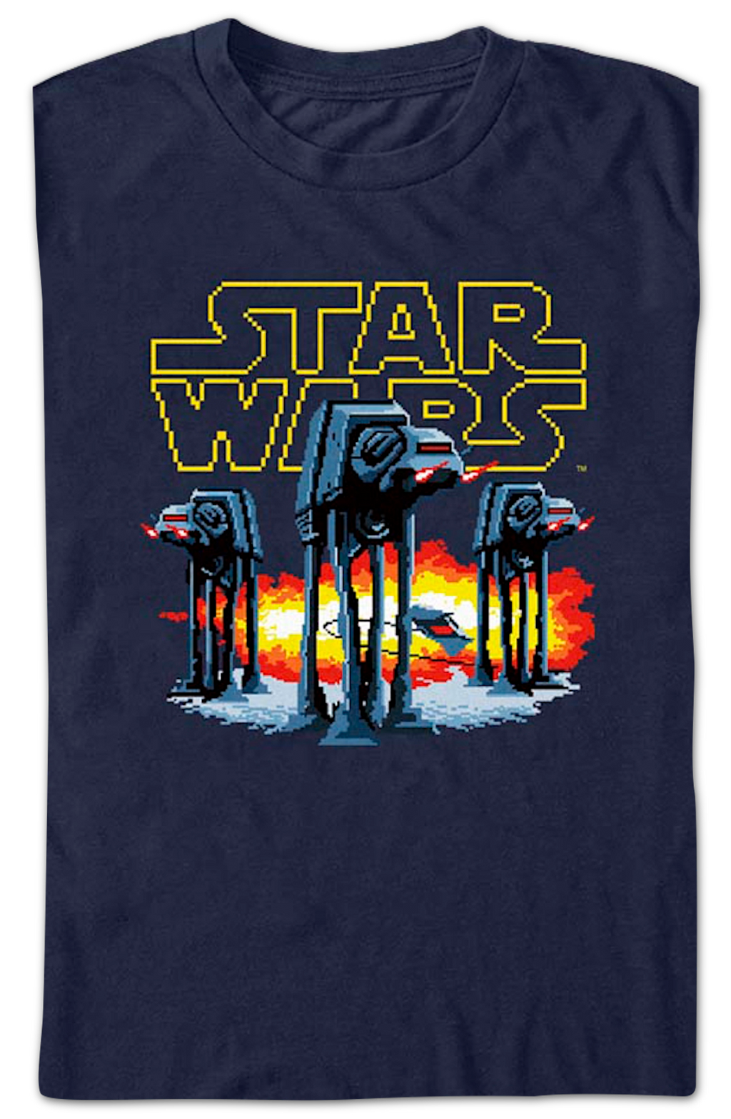 Pixelated AT-AT Walkers Star Wars T-Shirt product image 2