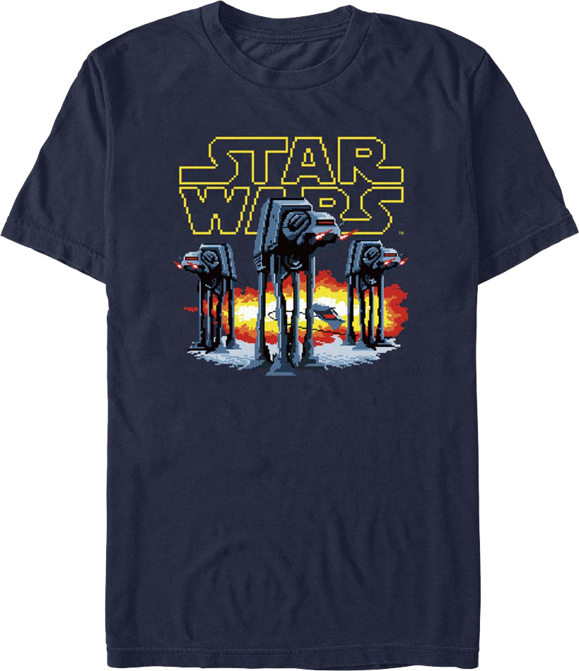 Pixelated AT-AT Walkers Star Wars T-Shirt product image 1