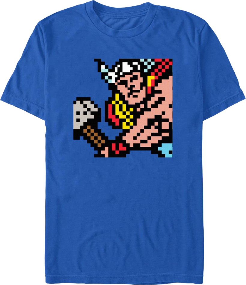 Pixelated Thor Marvel Comics T-Shirt product image 1