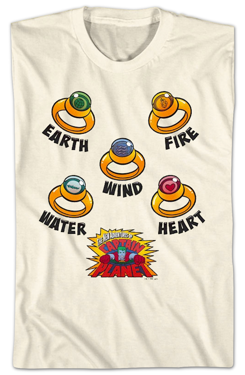 Planeteer Rings Captain Planet T-Shirt product image 2