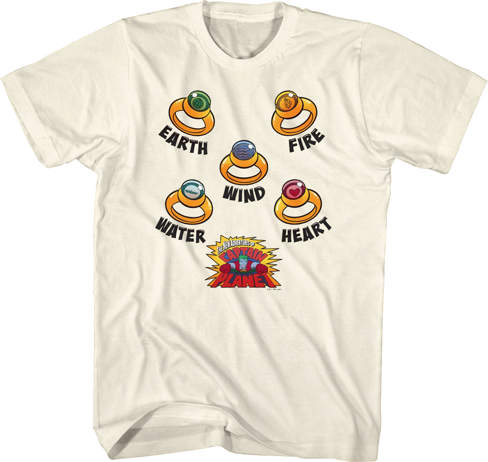 Planeteer Rings Captain Planet T-Shirt product image 1