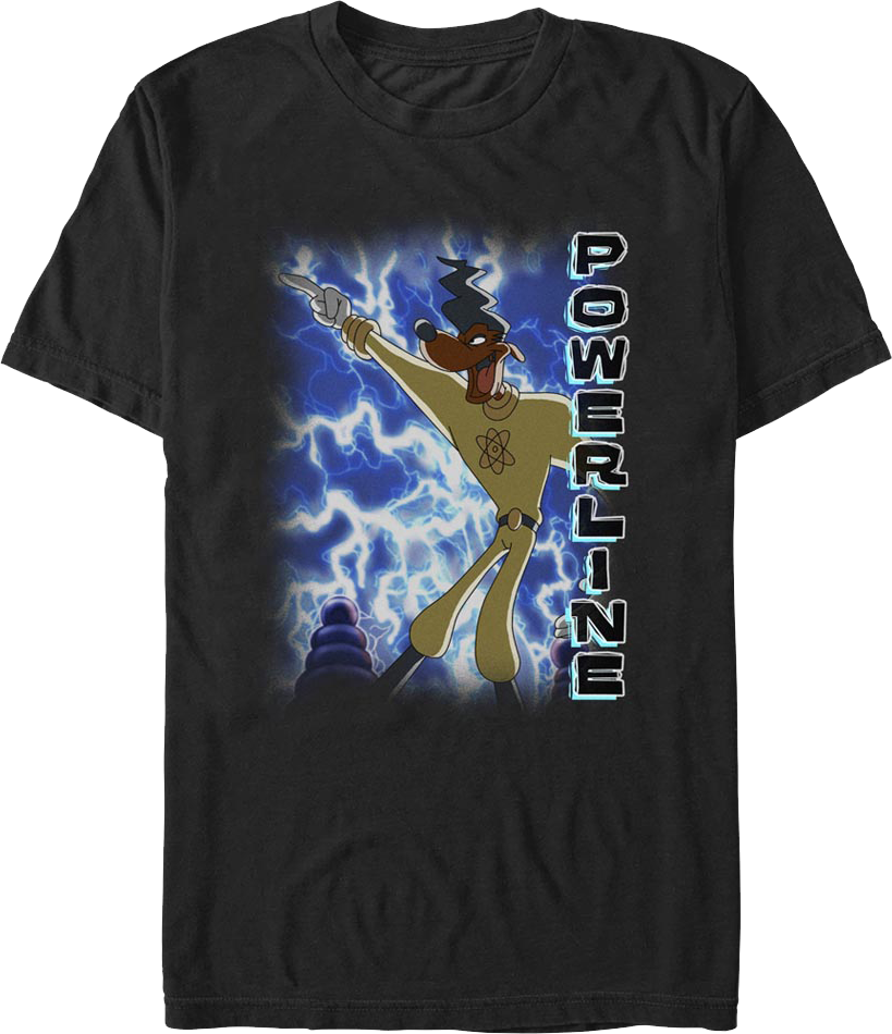 Powerline Lightning Bolts Goofy Movie T-Shirt product image 1