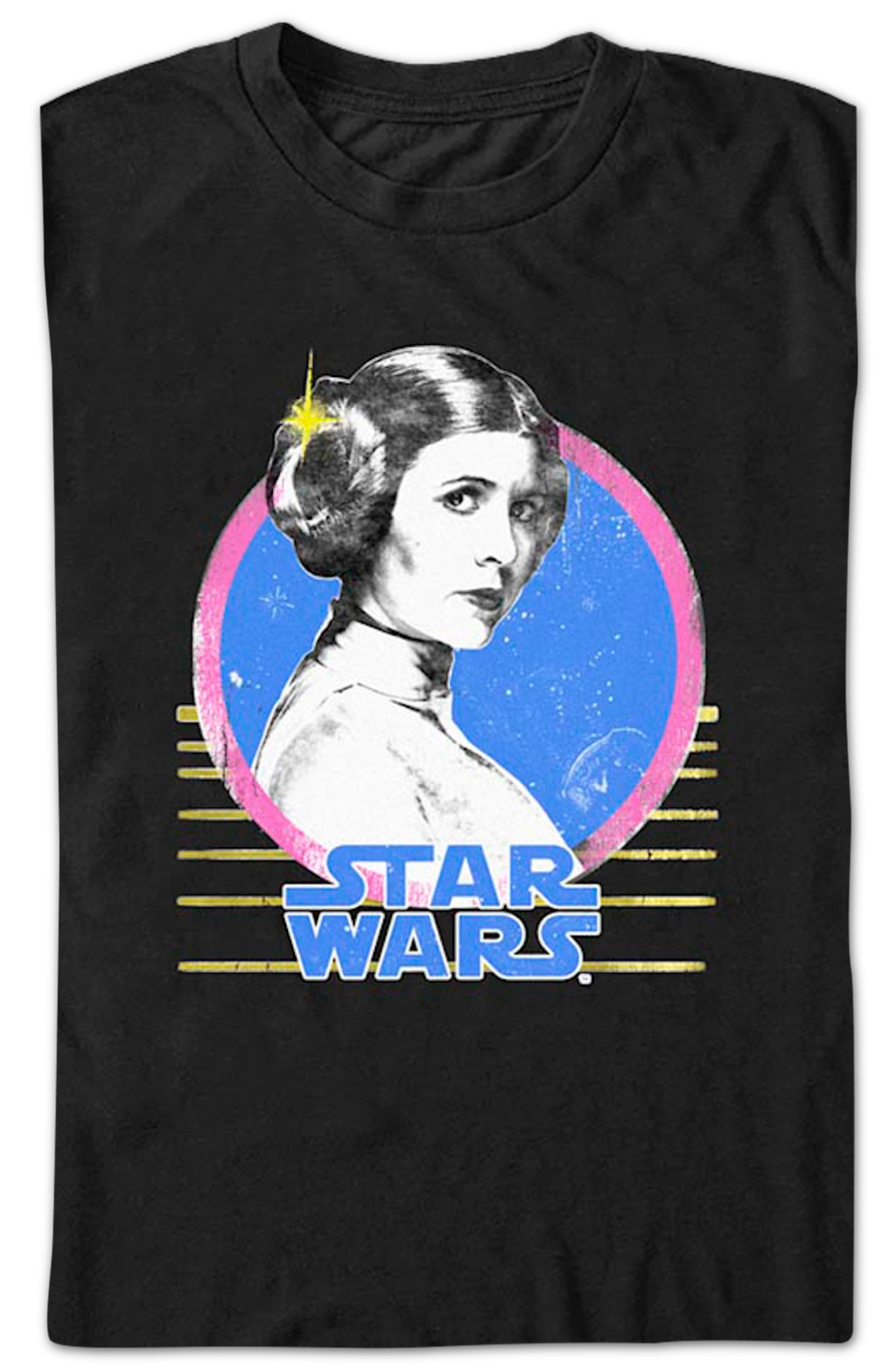 Princess Leia Retro Circle Star Wars T-Shirt product image 2