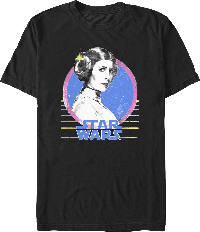 Princess Leia Retro Circle Star Wars T-Shirt product image 1