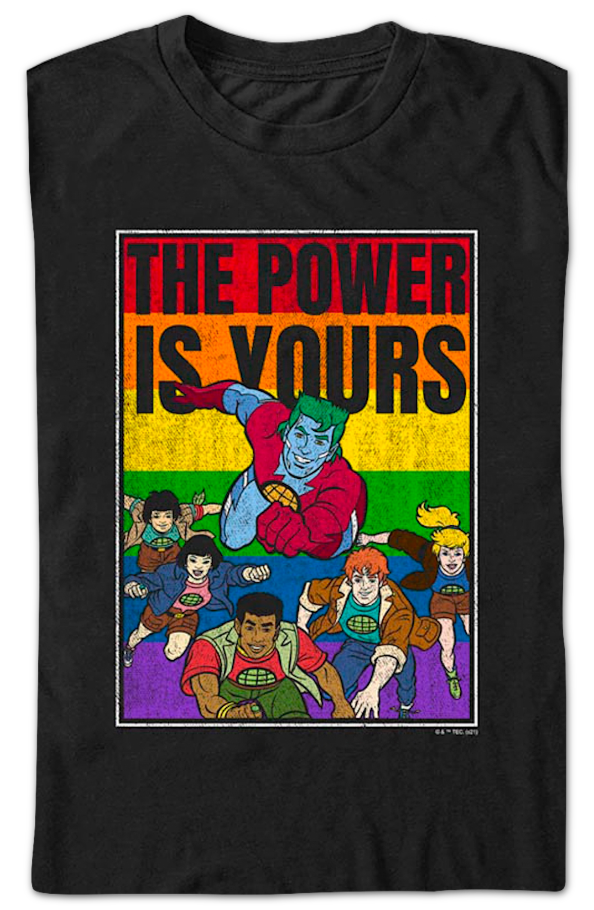 Rainbow Power Is Yours Captain Planet T-Shirt product image 2