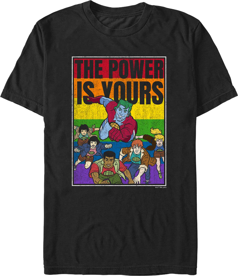 Rainbow Power Is Yours Captain Planet T-Shirt product image 1