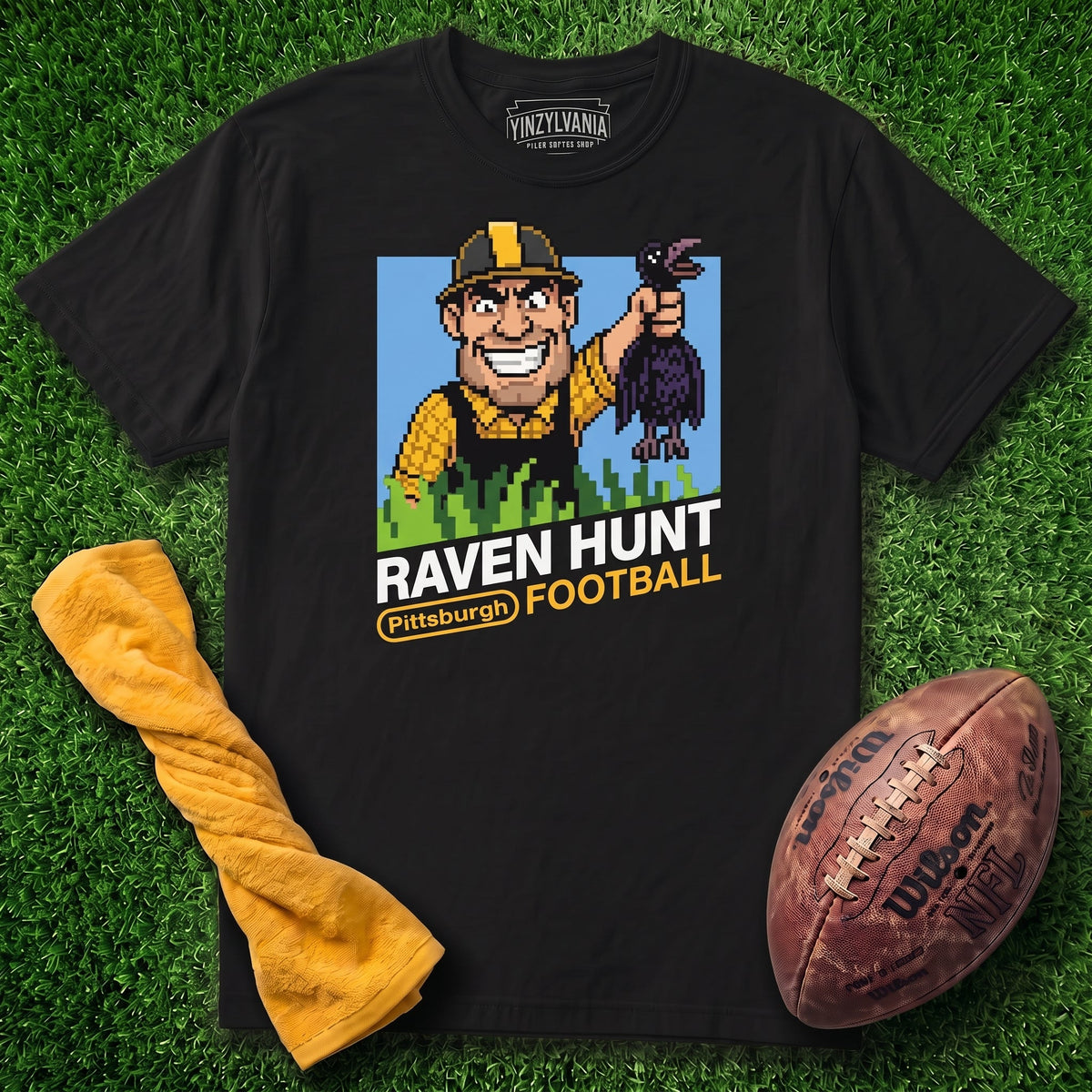 Raven Hunt Retro Game Art | T-Shirt product image 1