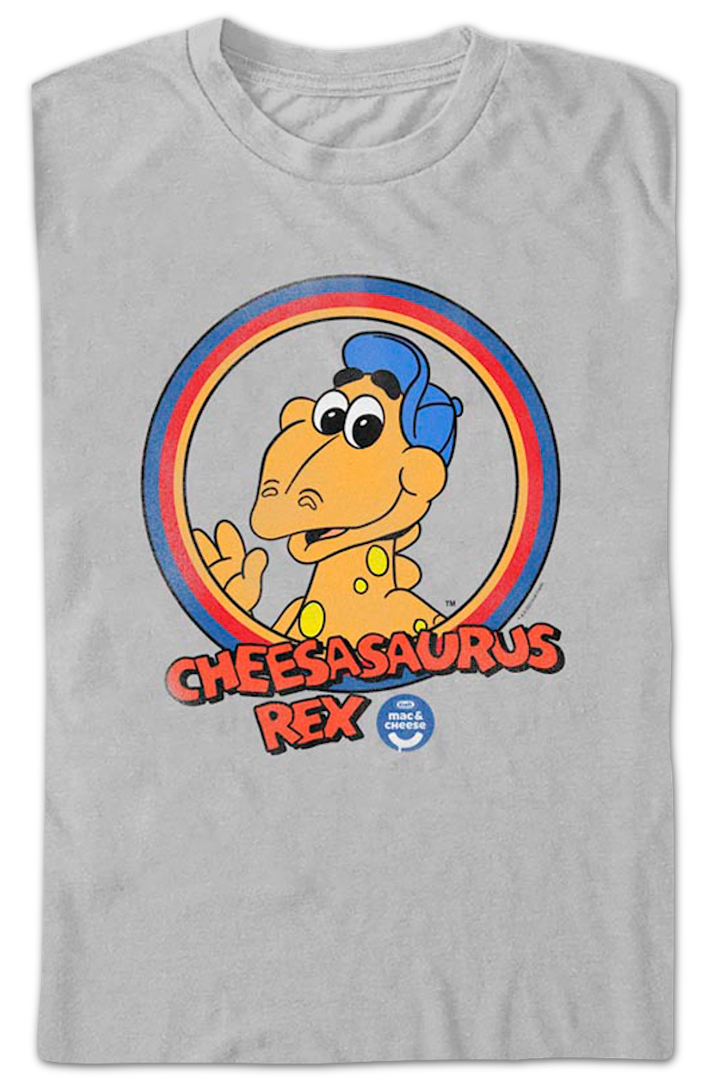 Retro Circle Cheesasaurus Rex Kraft T-Shirt product image 2