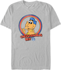 Retro Circle Cheesasaurus Rex Kraft T-Shirt product image 1