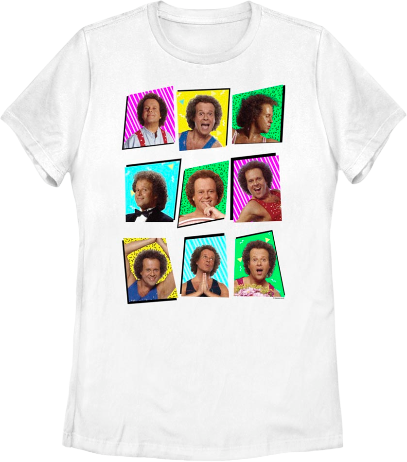 Womens Retro Collage Richard Simmons Shirt product image 1