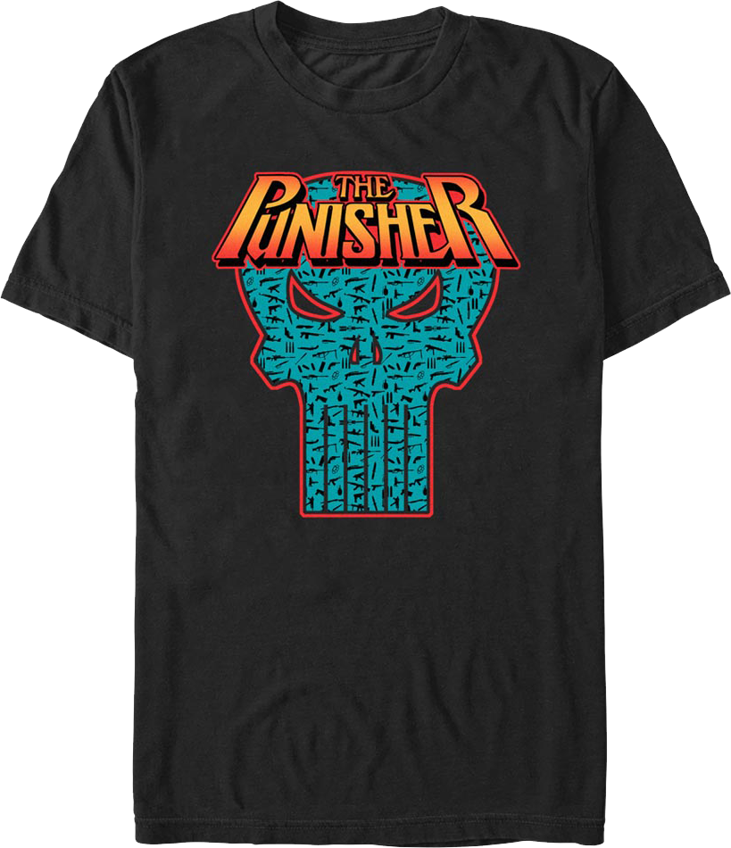 Retro Punisher Skull Marvel Comics T-Shirt product image 1