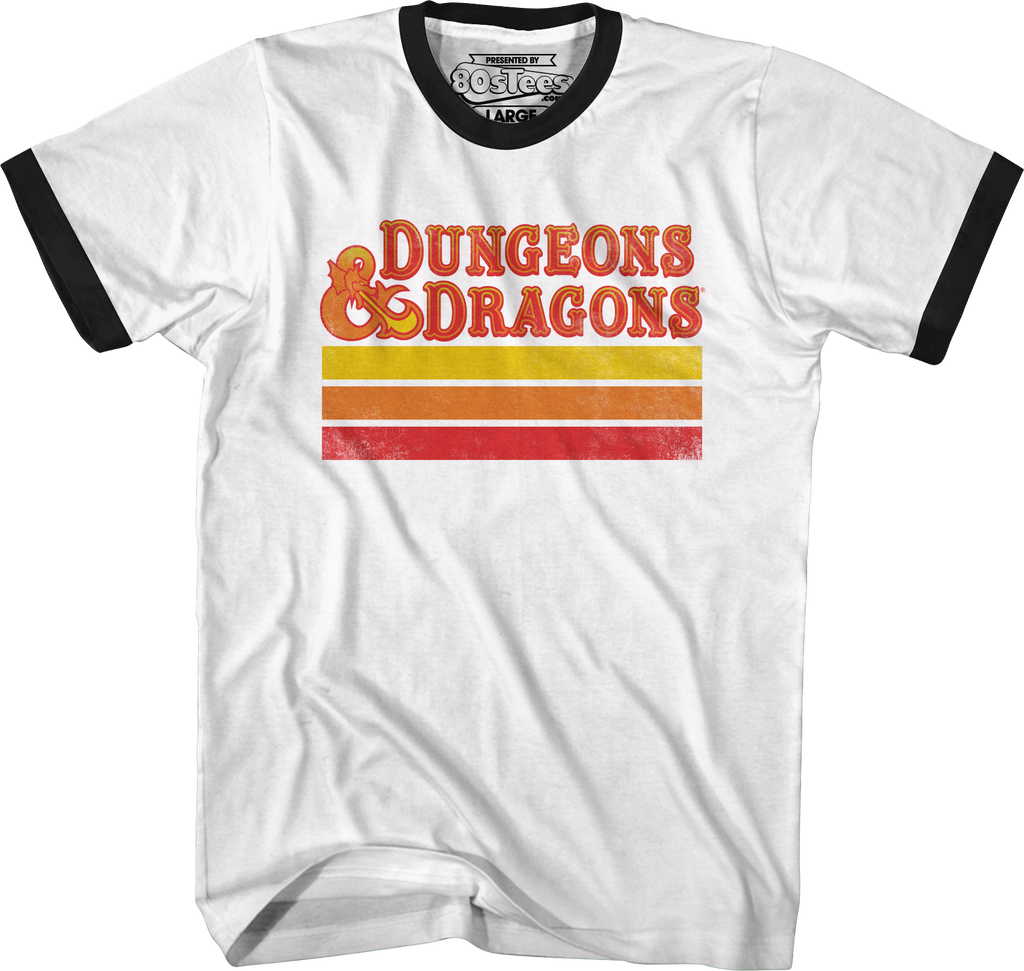 Retro Stripes Dungeons & Dragons Ringer Shirt product image 1