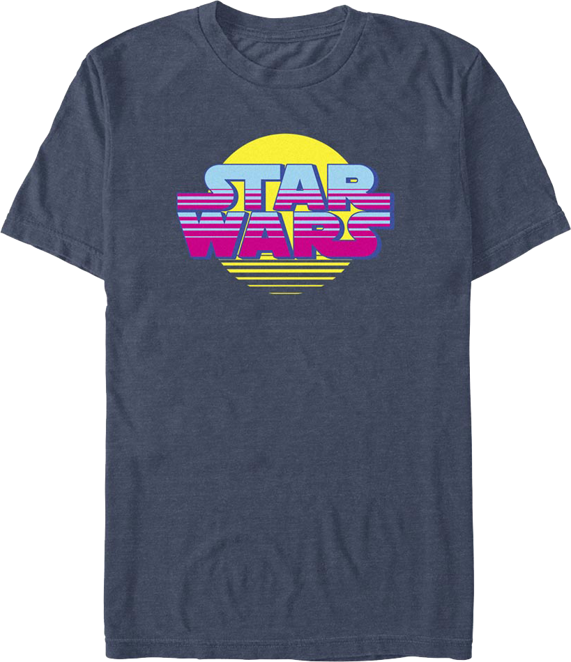 Retro Sunset Logo Star Wars T-Shirt product image 1