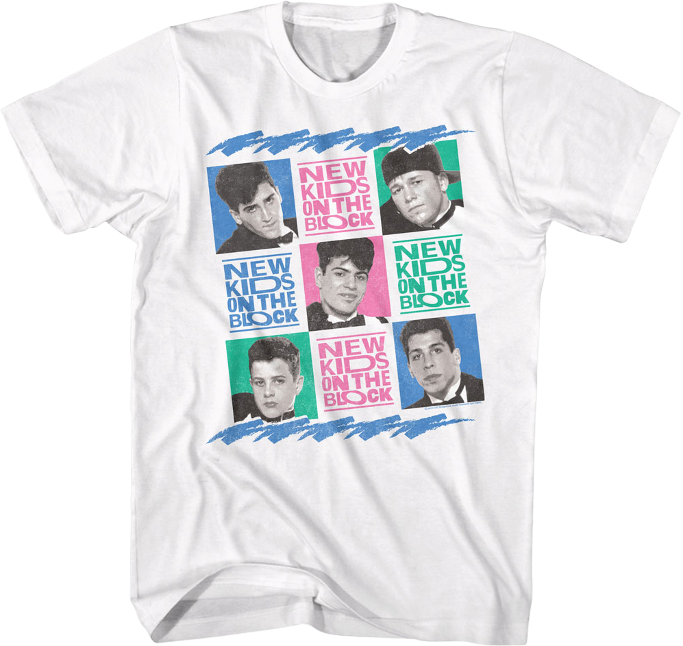 Retro Tuxes In Squares New Kids On The Block T-Shirt product image 1